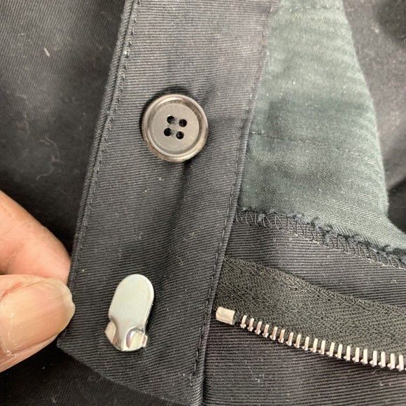 ESCADA VTG Designer Sport Pants Black Casual Silk Cotton Wide Leg Womens 38 XL - Picture 13 of 16